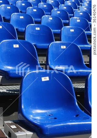 Blue Seats On Stadium Blue Seats On Stadium 36140476