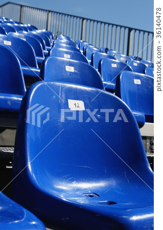 Blue Seats On Stadium Blue Seats On Stadium 36140478