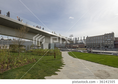 Floating bridge of Zaryadye park,Moscow, Russia 36141505