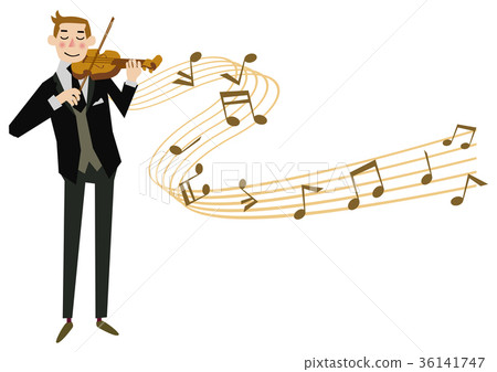 音樂剪貼畫。插圖。樂器。小提琴。 音樂剪貼畫。插圖。樂器。小提琴。 36141747