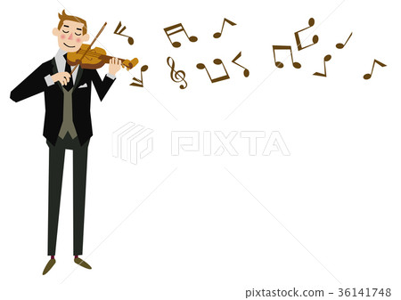 Music clip art. Illustration. A musical instrument. violin. 36141748