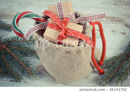 Gifts with ribbons for Christmas or Valentines 36141782