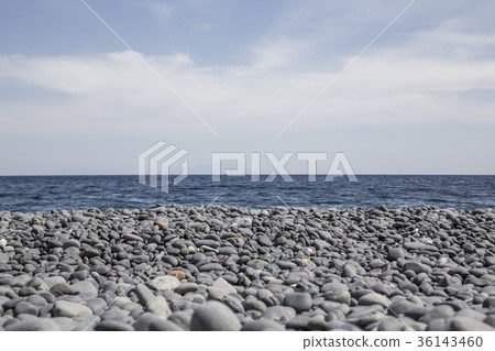 Pebbly beach in Chios Island, Greece Pebbly beach in Chios Island, Greece 36143460