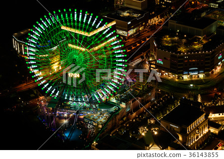 Minatomirai，橫濱的晚上視圖 36143855