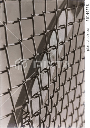 abstract texture of a metal grid surface 36144738