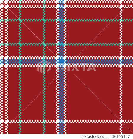 Red pixel seamless pattern check texture plaid 36145307