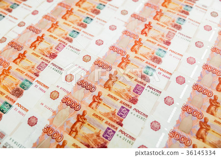 Russian paper banknote 5000 rubles Russian paper banknote 5000 rubles 36145334