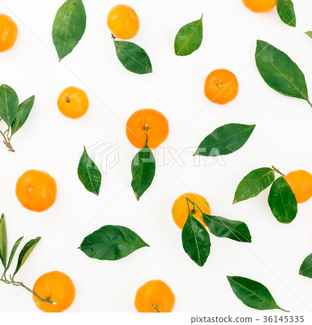 Pattern of fresh citrus on white background Pattern of fresh citrus on white background 36145335