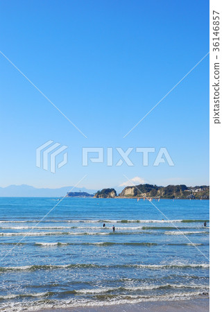 View of the lumber coast of Mt. Fuji, Kamakura city, Kanagawa Prefecture 36146857