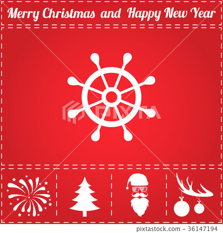 Ship helm Icon Vector Ship helm Icon Vector 36147194