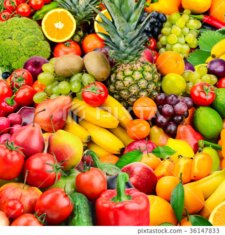 Large collection fruits and vegetables. Large collection fruits and vegetables. 36147833