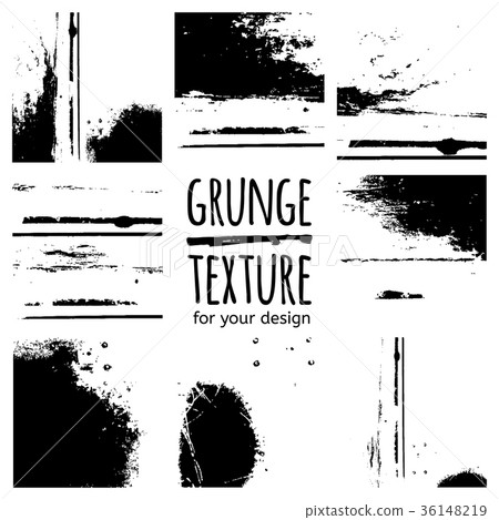 Grunge black textures on white background 36148219