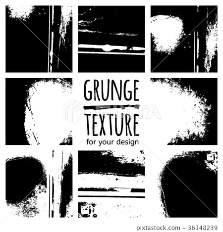 Grunge black textures on white background Grunge black textures on white background 36148239