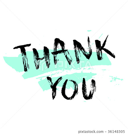 Thank you in calligraphy brush Thank you in calligraphy brush 36148305