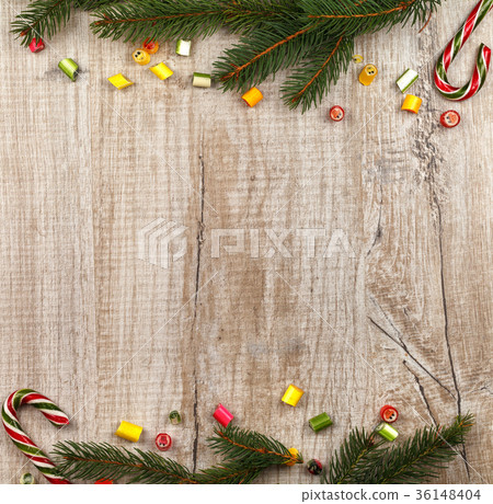Christmas composition of fir branches 36148404