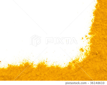 Turmeric Powder on white with copy space 36148610
