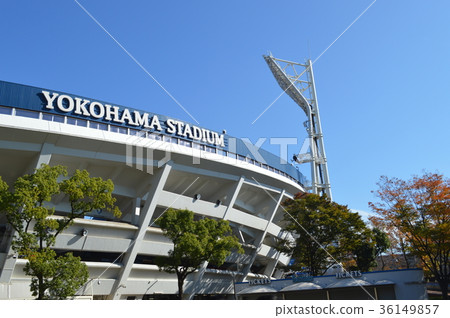 Yokohama Stadium shines in the blue sky Yokohama Stadium shines in the blue sky 36149857