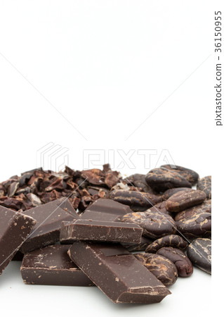 可可豆，可可豆和巧克力：可可豆和筆尖，巧克力 36150955
