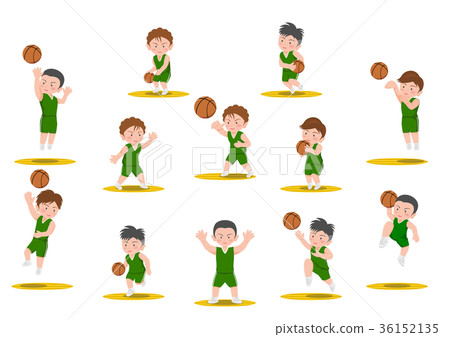 籃球各種動作 36152135