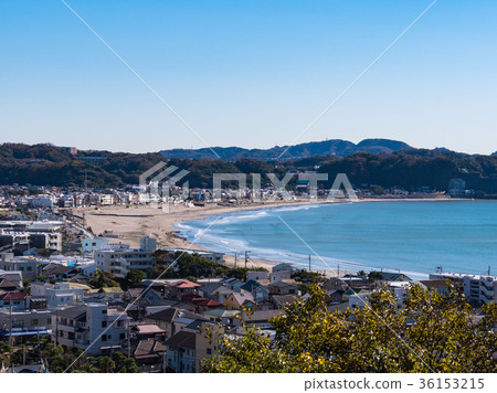 Kanagawa Prefecture, Kamakura City, Yuigahama Beach facing Sagami Bay Kanagawa Prefecture, Kamakura City, Yuigahama Beach facing Sagami Bay 36153215