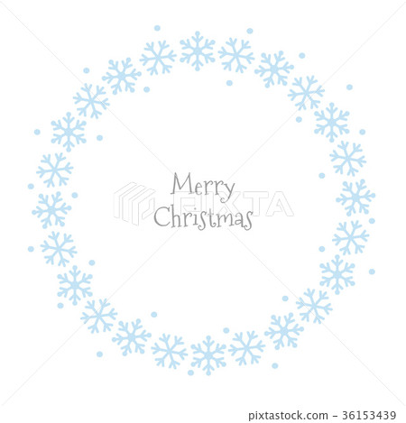 Christmas wreath of snowflake 36153439