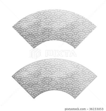 Fan blue sea wave foil silver 36153853