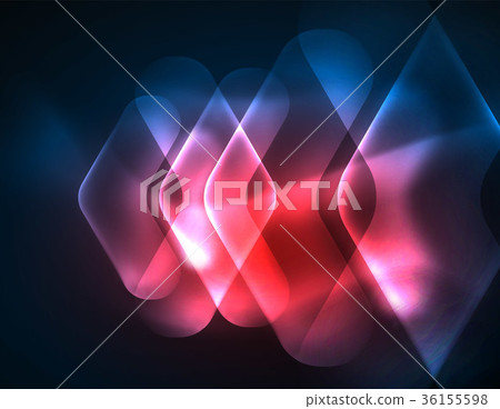 Futuristic neon glowing arrows techno background 36155598