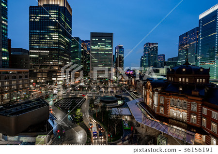 [東京]東京站在晚上 36156191