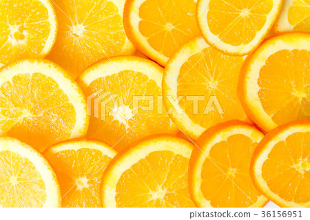 Bunch of orange fruit slices pile Bunch of orange fruit slices pile 36156951
