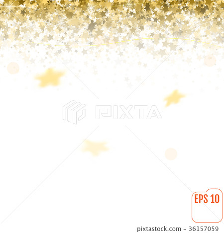 Abstract white modern pattern with gold stars.  36157059