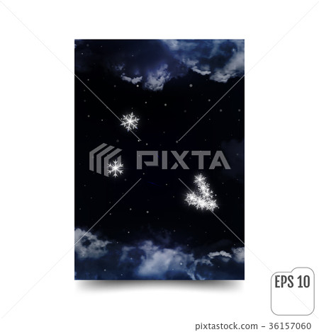 Taurus Constellation of snowflakes. Taurus Constellation of snowflakes. 36157060