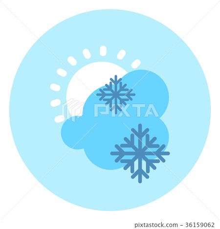 Weather Icon Cloud Sun Snow Forecast 36159062