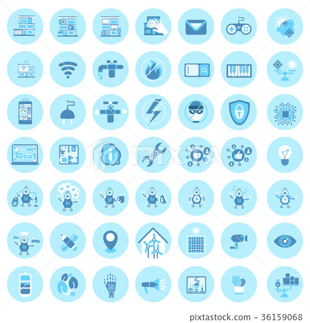 Set Of Smart House Technology Icons Modern Home Set Of Smart House Technology Icons Modern Home 36159068