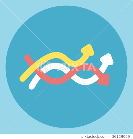 Arrow Flow Icon Sales Growth Concept Arrow Flow Icon Sales Growth Concept 36159069