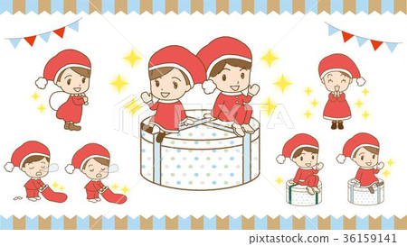 Children Santa Illustration Set 36159141