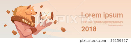 Man Wearing Dog Mask In Traditional China Clothes Man Wearing Dog Mask In Traditional China Clothes 36159527