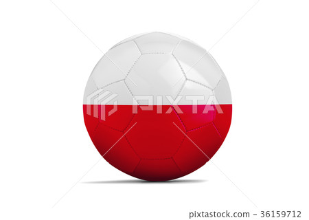 Soccer ball with team flag, 2018. Poland Soccer ball with team flag, 2018. Poland 36159712