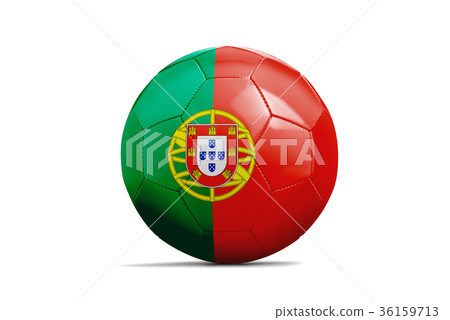 Soccer ball with team flag, 2018. Portugal Soccer ball with team flag, 2018. Portugal 36159713