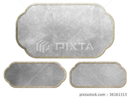 Frame _ decoration f _ blue sea wave (background material) gold and silver Frame _ decoration f _ blue sea wave (background material) gold and silver 36161313