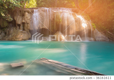 Tropical blue stream waterfall 36161611