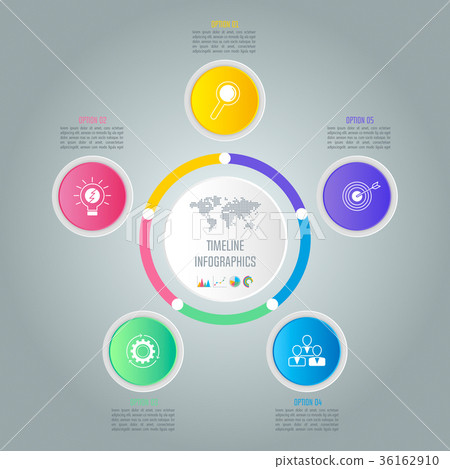 Creative concept for infographic with 5 options Creative concept for infographic with 5 options 36162910