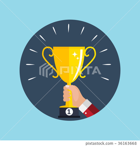 Flat Design Thumbs Up Icon Background . Vector Flat Design Thumbs Up Icon Background . Vector 36163668