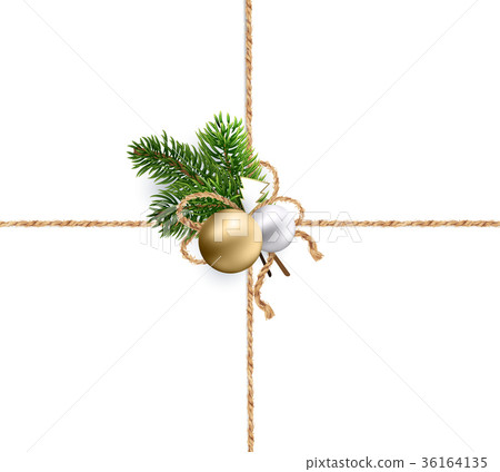 Ribbons of burlap rope for christmas decorations Ribbons of burlap rope for christmas decorations 36164135