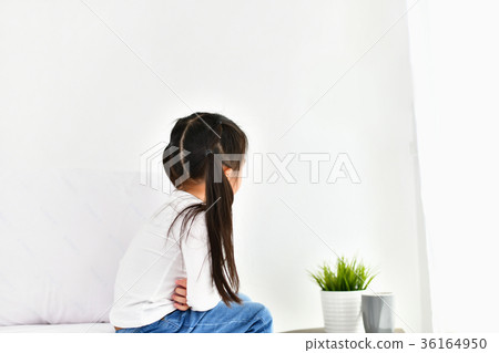 Little girl is being annoyed by an adult. Little girl is being annoyed by an adult. 36164950