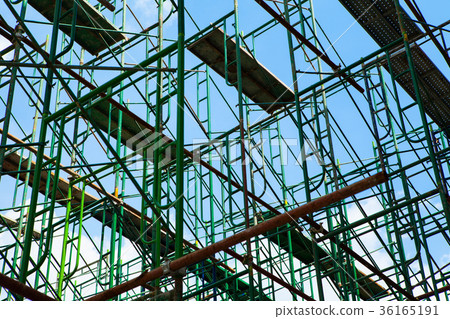 scaffolding Elements with blue sky scaffolding Elements with blue sky 36165191