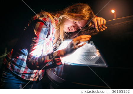 Unconscious female victim of serial maniac 36165192