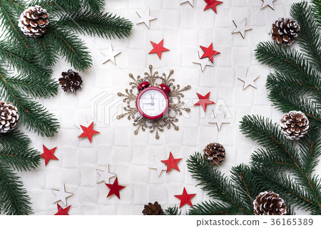 Christmas background with decorations. 36165389
