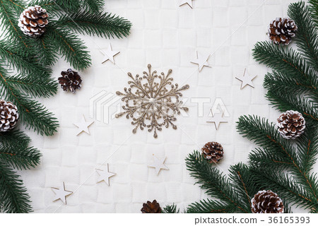 Christmas background with decorations. 36165393