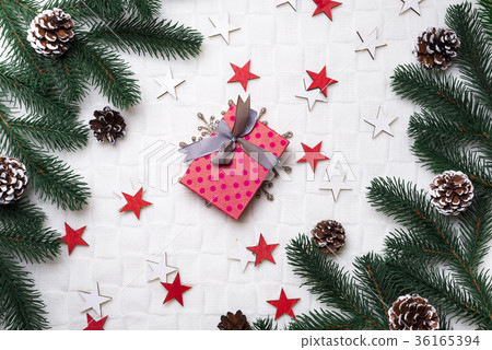 Christmas background with decorations. 36165394