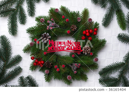 Christmas wreath, isolated on white Christmas wreath, isolated on white 36165404